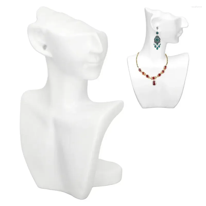 Jewelry Pouches Ears Neck Rack Solid Color Mannequin Great Detail Props Storage