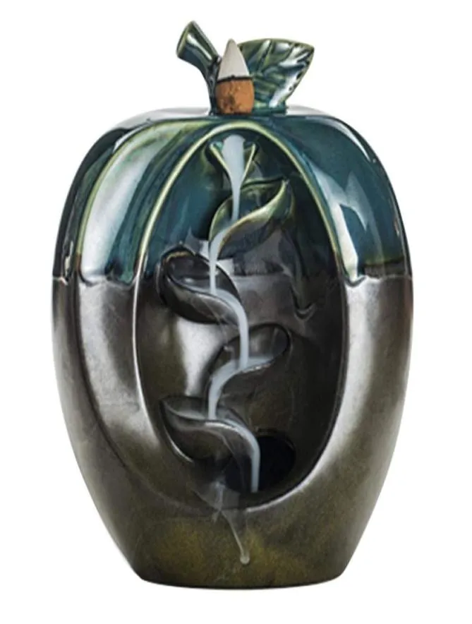 Ywbeyond Backflow scenseバーナーセラミックアロマセラピー炉ロータスアップルピアの臭い芳香族ホームオフィス香香Crafts香H4610710