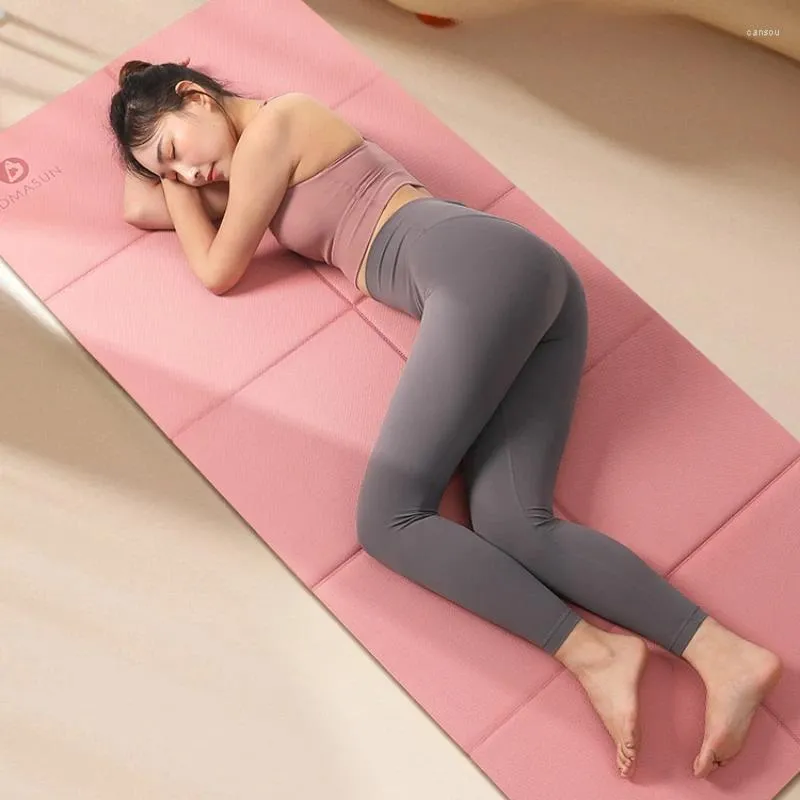 Dywany składane do przechowywania dywan jogi przenośny zagęszczony podwójny poduszka na lunch poduszka fitness domowa mata akademika studencka