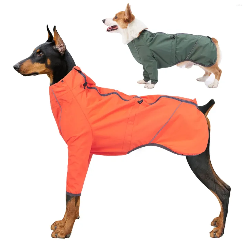 Odzież dla psa Wodoodporne kurtki zewnętrzne dla średnich dużych psów wiatroodporne snowSiuch odblaskowy regulacyjny błąd z pensem deszczowym