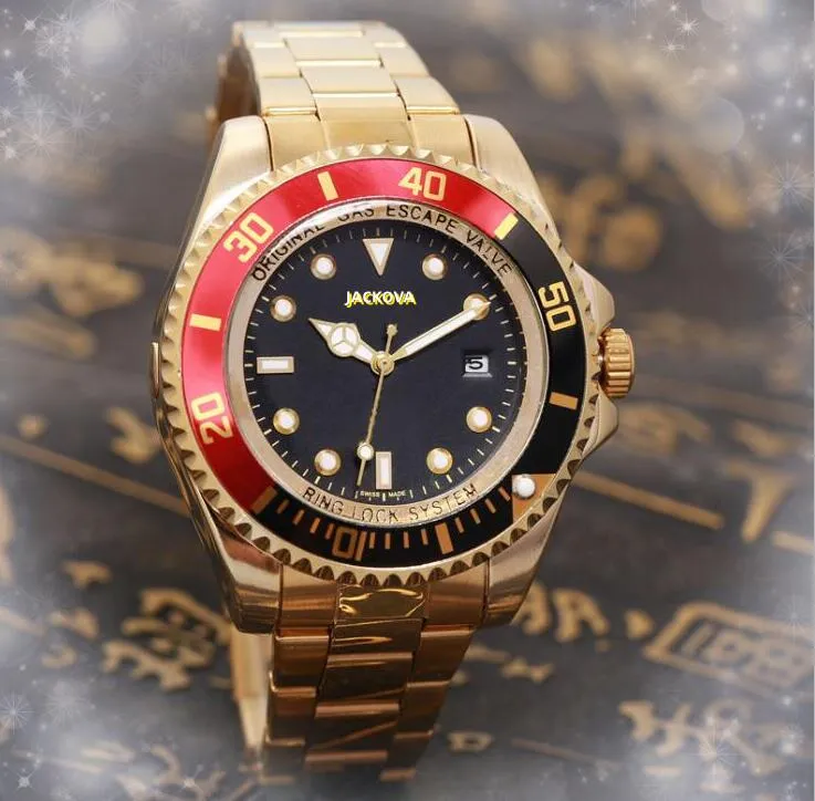 Relojes de lujo para hombre con esfera grande, 43 mm, rojo, azul, reloj de habitante, acero inoxidable, informal, de negocios, de cuarzo, con fecha automática, relojes de pulsera para nadar no mecánicos, regalos Montre de luxe