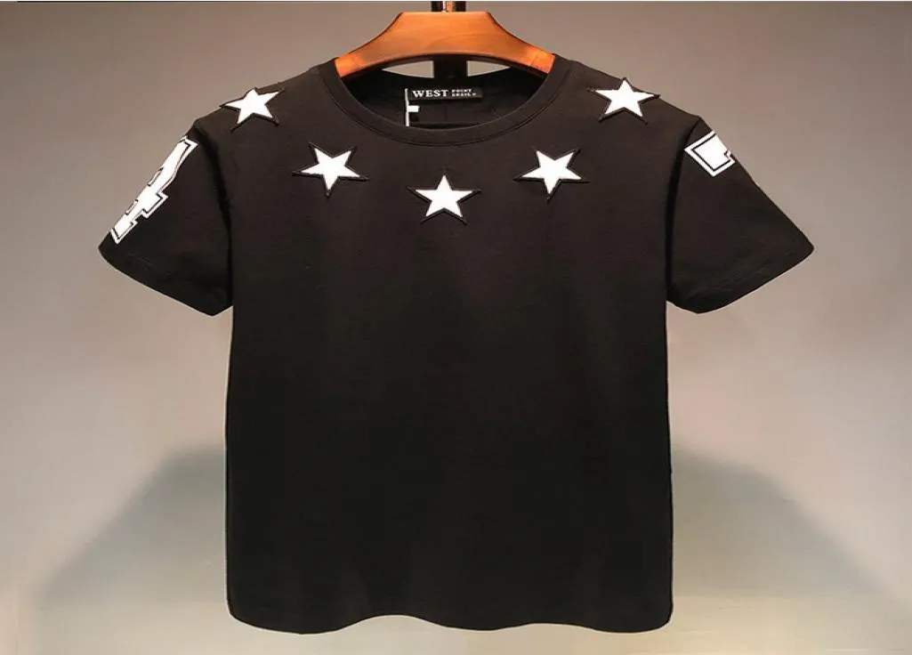 5kgk Men's T-shirts 22ss Mens Designers Tshirts New Men Women Classic Design Neckline Embroidered Stars Short Sleeved Tshirt Summer Cotton Sports Sw2380798 71eq