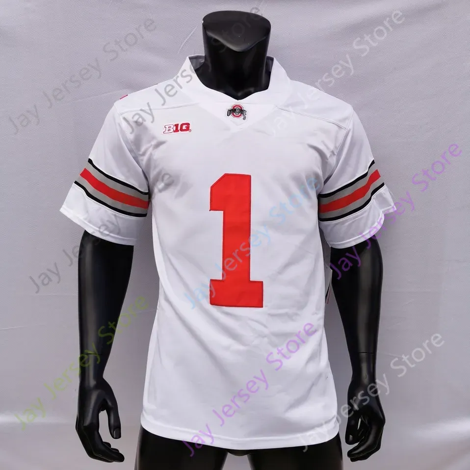 Ohio State Buckeyes Football NCAA College Jersey C.J. Stroud Justin Fields Chris Olave Julian Fleming Garrett Wilson George Jack Sawyer Teague III J.T. TUIMOLOAU