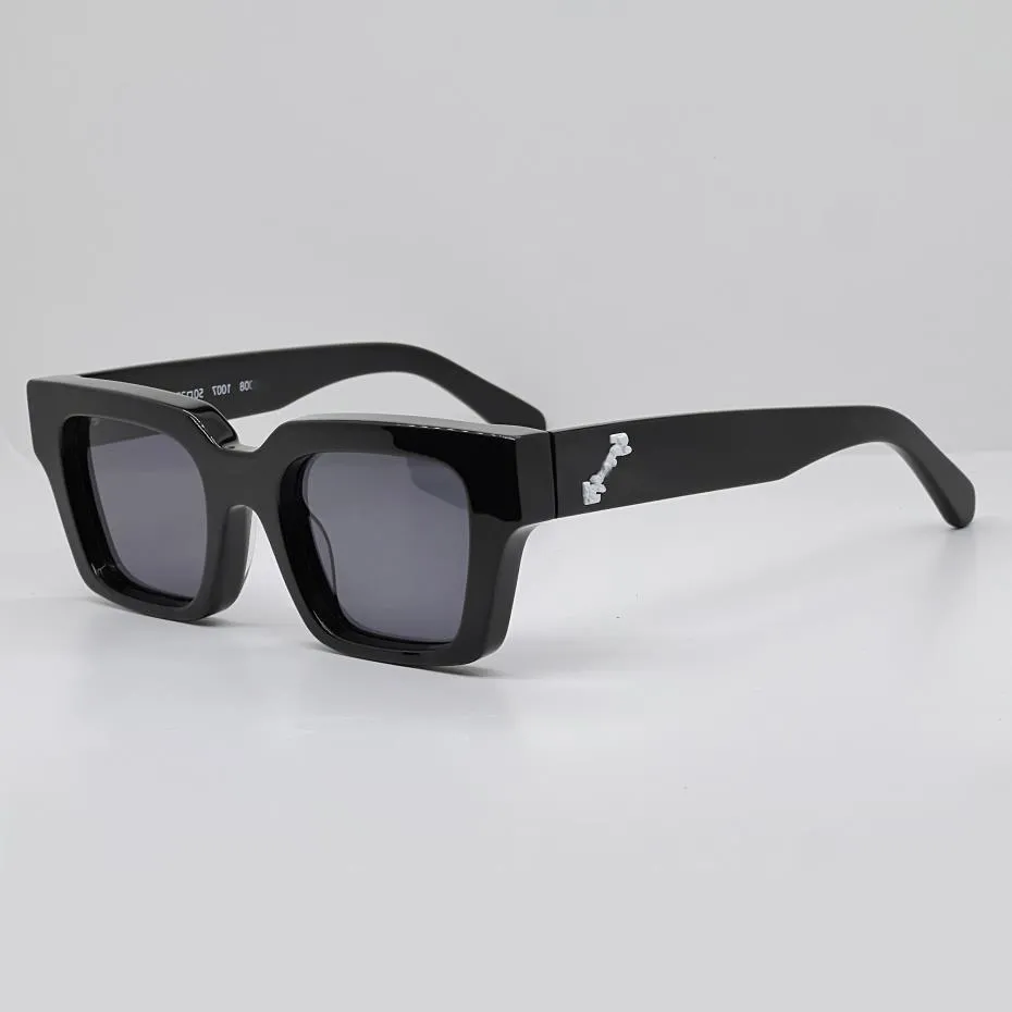 Роскошные дизайнерские солнцезащитные очки для мужчин, женщин, мужские крутые стильные модные классические толстые пластины, черные, белые, квадратные очки, мужские солнцезащитные очки 243e