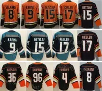 Men Reverse Retro Hockey 15 Ryan Getzlaf Jersey 17 Ryan Kesler 4 Cam Fowler 36 John Gibson 8 Teemu Selanne 9 Paul Kariya 96 Charlie Conway''''shirt