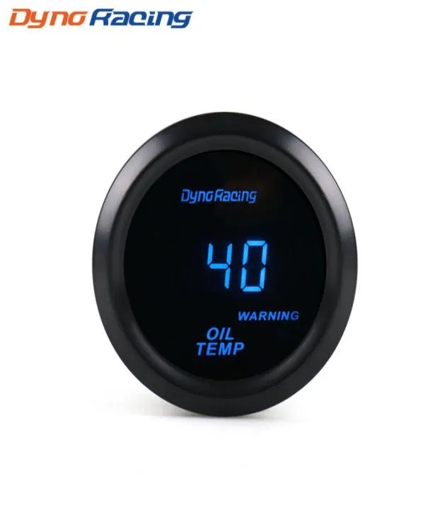 Dynoracing Oil Temp gauge 2quot 52mm Digital 40150C Oil temperature gauge Blue LED with sensor car meter BX1014633342246