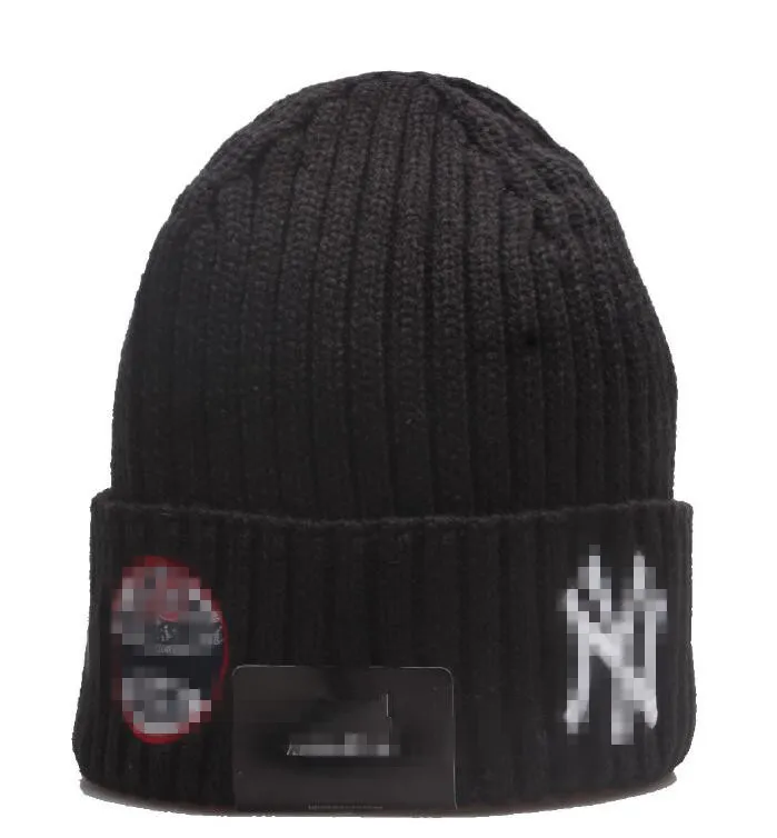 Yankees czapka dzianina drużyny sportowe nowojorskie czapki baseball futbol koszykówka czapki czapki kobiety mężczyzn pom moda zimowa czapki sportowe dzianinowe czapki a6