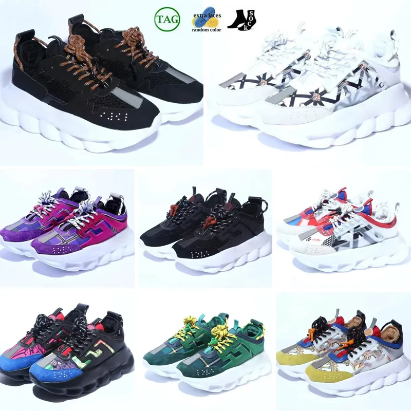 Scarpe casual Designer di alta qualità Chain Reaction Wild Jewels Chain Link Trainer Sneakers 2024