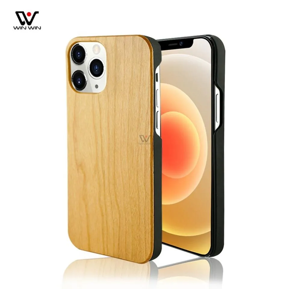 Luxo natural de madeira gravação a laser madeira bambu borda dura casos telefone para iphone 12 pro max mini capa traseira escudo 2021 moda f4594668