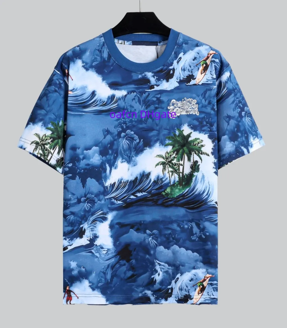 Women's T-shirt Designer T-shirt Women's Shirt Casual Knitted T-shirt Street Women's Clothing Fei Dong First Embroidered Hawaiian Tropical Style Printed Top 401