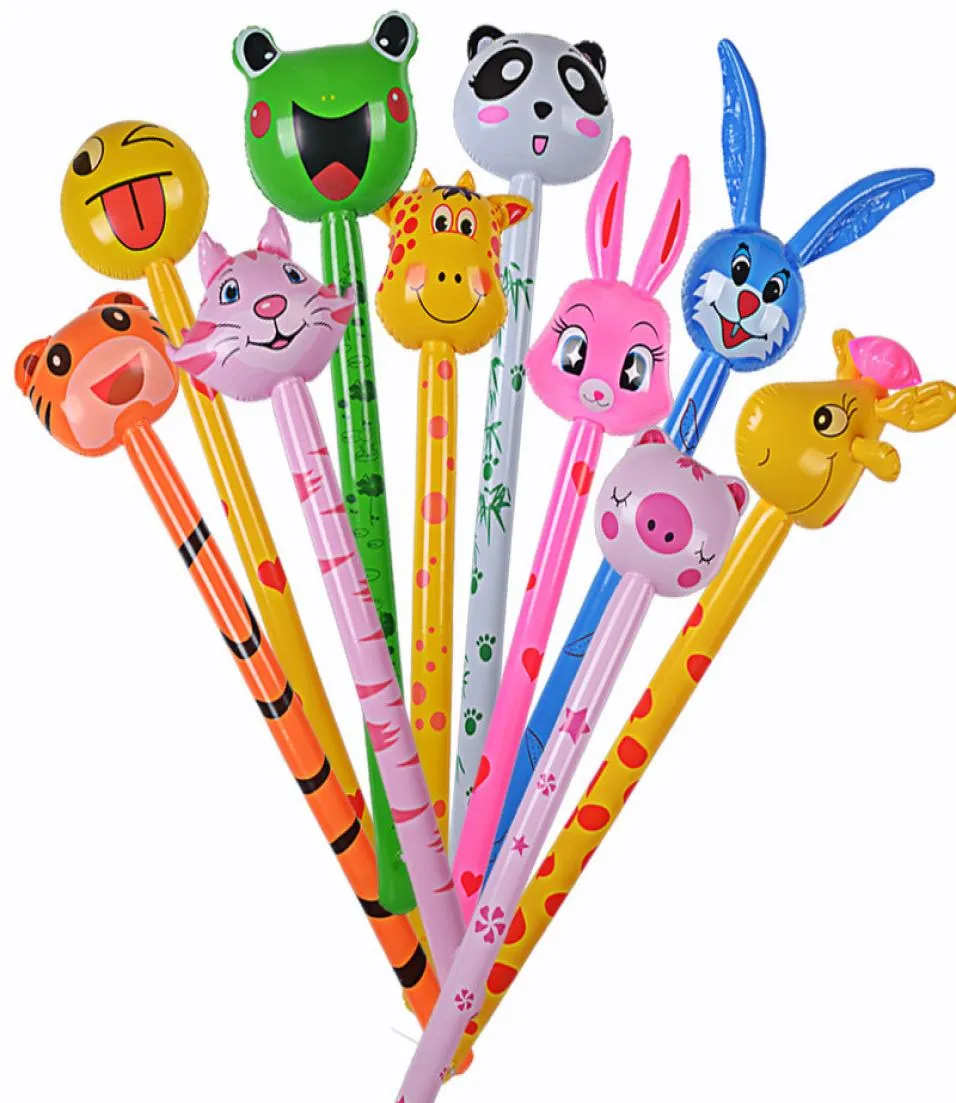 120cm Cartoon Inflatable Balloon Animal Long Inflatable Hammer No Wounding Kids Giraffe Stick Toy Baby Children Toys Random Style6954871