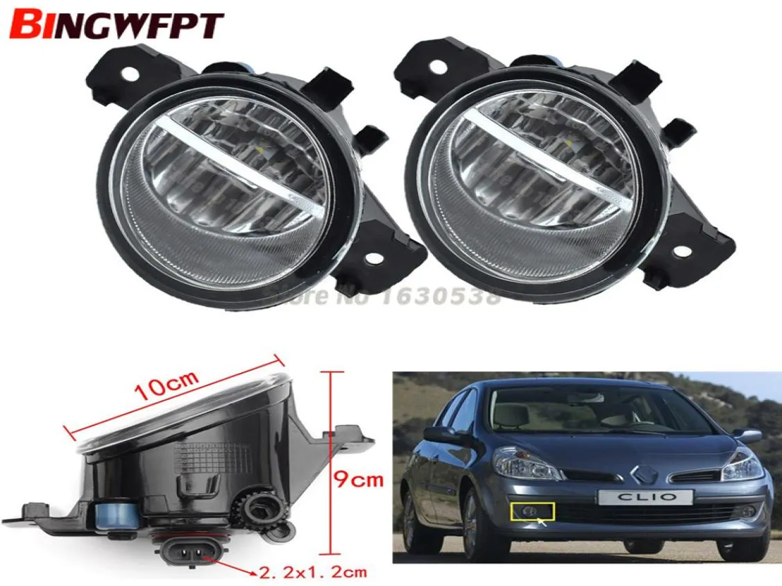 2x luz antiniebla del parachoques delantero derecho izquierdo lámpara halógena H11 para Renault CLIO 3III BR01 CR01 Hatchback 05159226252