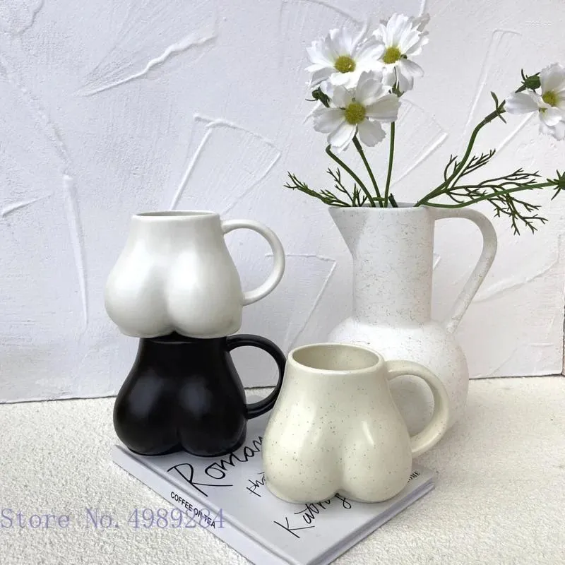 Tasses 250 ml créatif tasse en céramique goût de lait BuBody forme nue belle tasse poignée conception bureau stockage décoration de la maison tasses à café