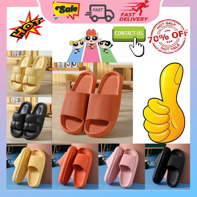 Livraison gratuite Designer Casual Platform Slides Pantoufles Hommes Femme Anti Slip Wear - Semelles légères et respirantes Sandales de luxe Plat Summer Beach Slipper