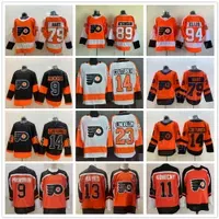 22-23 Reverse Retro Hockey Jersey 9 Ivan Provorov 14 Sean Couturier 79 Carter Hart 13 Kevin Hayes 11 Travis Konecny 23 Oskar Lindblom Stadium Series Mens