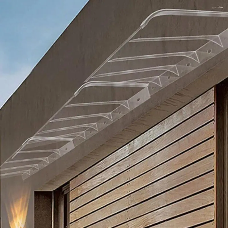 Dekorativa figurer Fönster Canopy Produktdisplay Transparent Markis för utomhusbalkong Skydd Stylish Entryway Cover Door