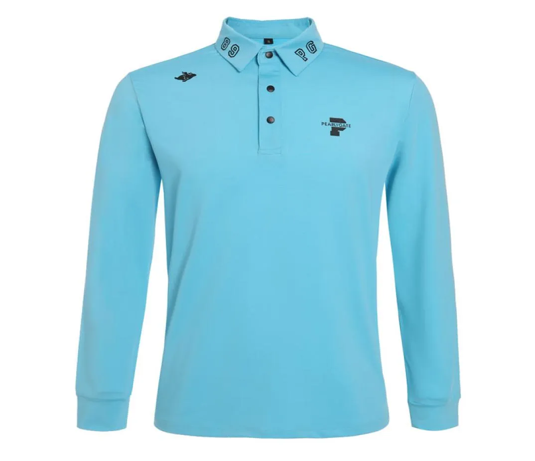 Wiosna i jesień mężczyźni golfowe odzież długie rękawy Tshirt Modna moda na świeżym powietrzu koszulka golfowa 7304495