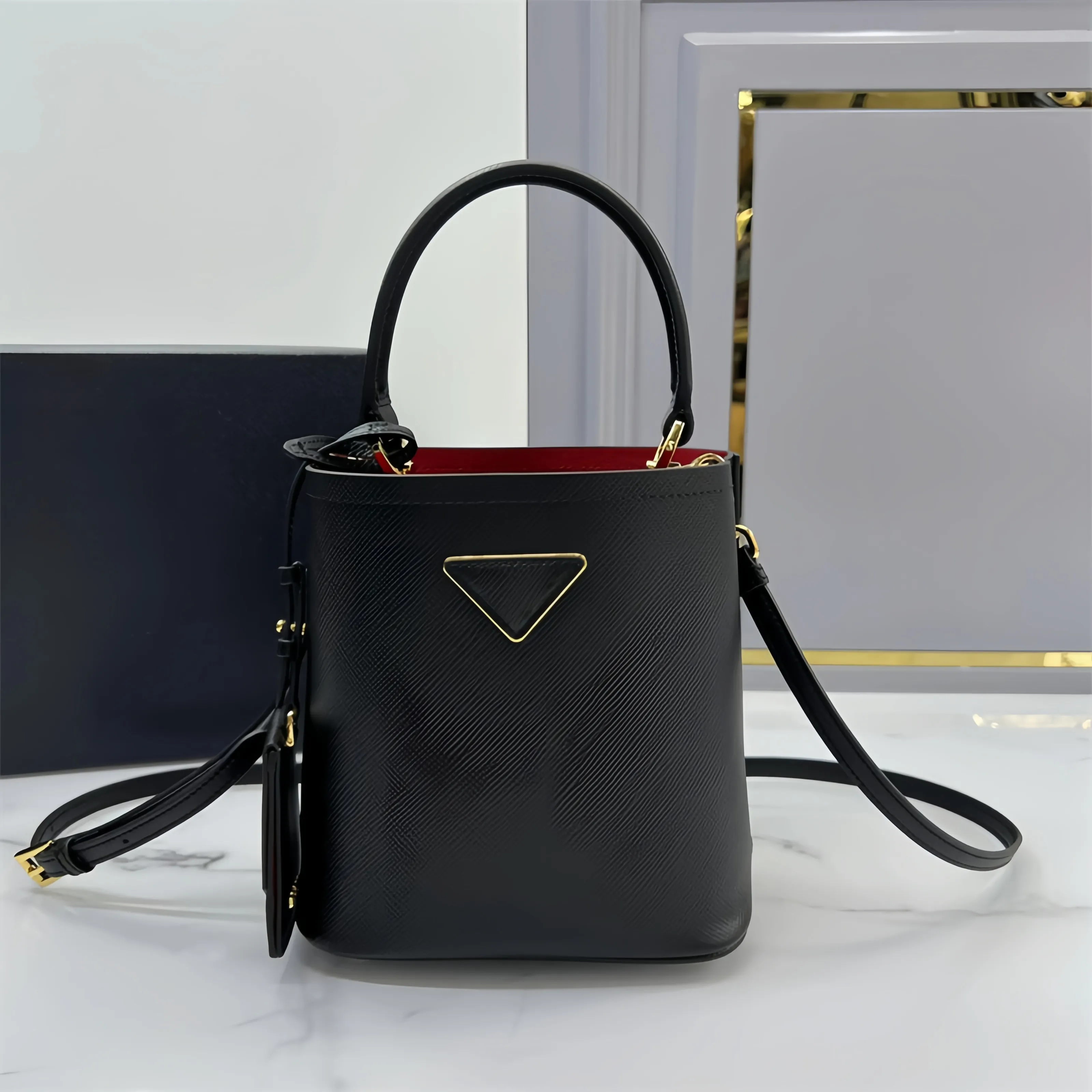 Saffiano mini bucket bag new arrivals