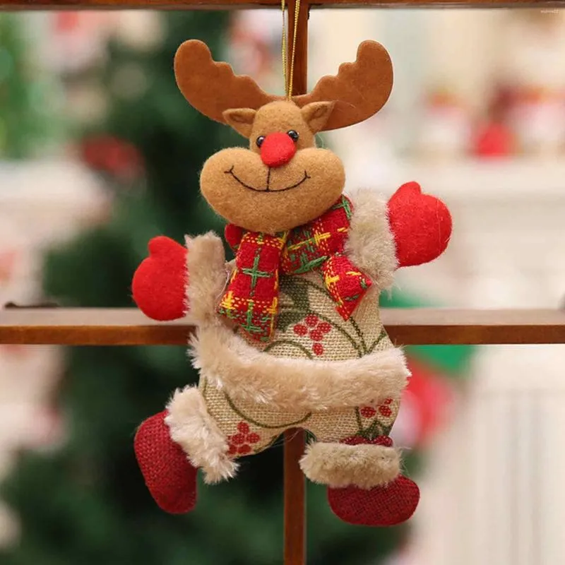 Décorations de Noël Santa Claus Snowman Elk Ornements Cadeaux Toy Figurine Arbre Ornement Pendants Home NAVIDAD ANNÉE 2024