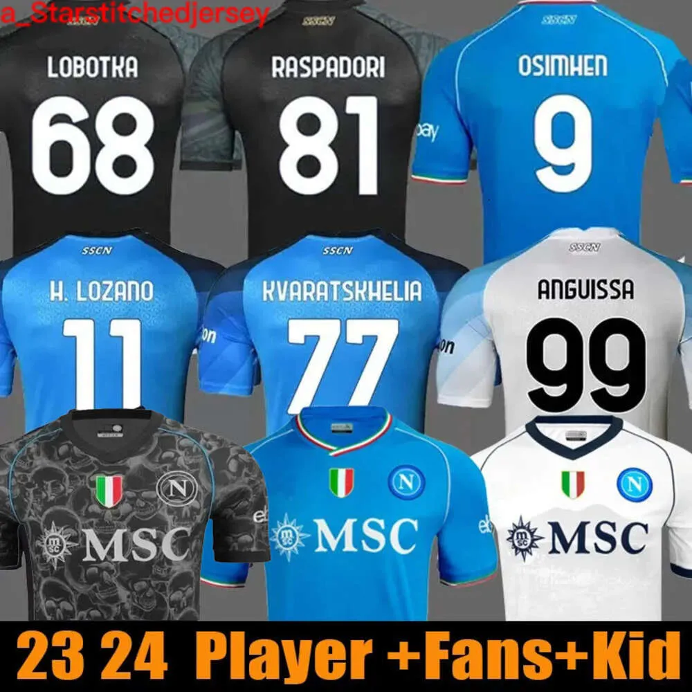 Napoli Soccer Jerseys 23 24 Kvaratskhelia Halloween Special Shirt Minjae Maillot Neapel Kid Zielinski H.Lozano Osimhen Politano Football Shirts