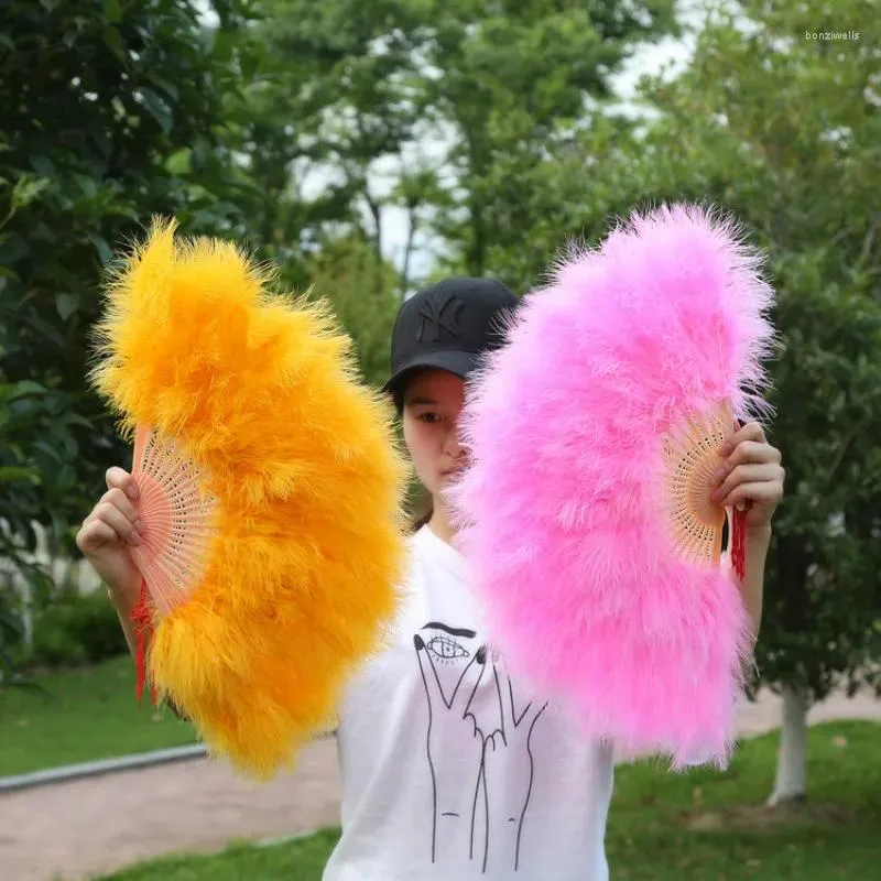 Dekorative Figuren, chinesischer Tanz, Federfächer, klassische Nostalgie, Laufsteg-Fluff, Erwachsene und Kinder, Pfauentanz, Abanicos para Boda