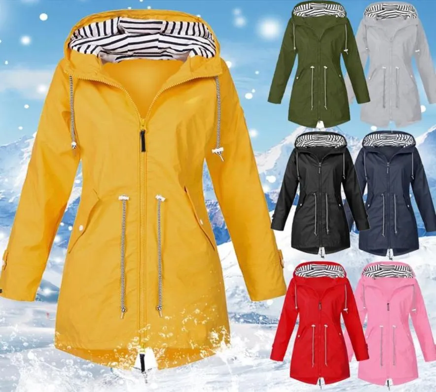 S5xl jaqueta feminina capa de chuva floresta impermeável jaquetas de chuva ao ar livre longo outono inverno casaco 2021 jaquetashoodies8098217