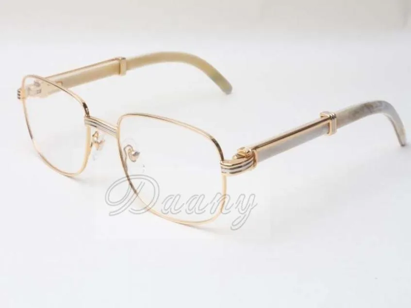 Nuovi occhiali quadrati Occhiali altoparlante bianco naturale 7381148 Gli occhiali da uomo e da donna possono essere dotati di lenti per miopia Taglia 59630062