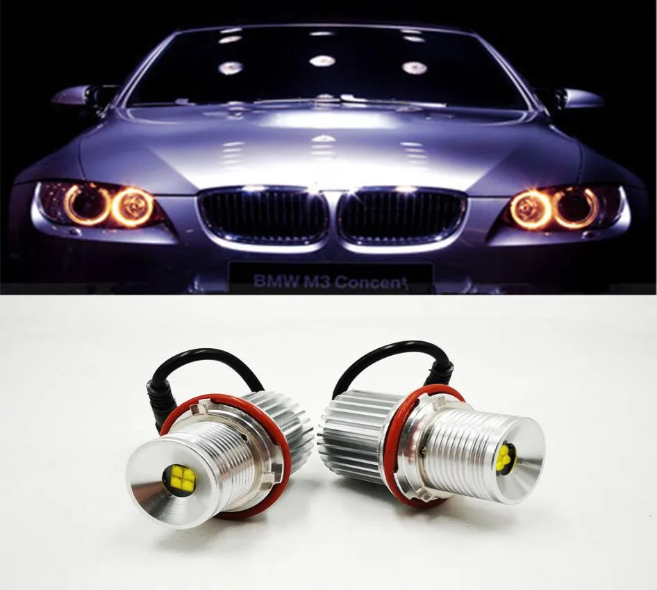 1 conjunto led marcador 220w 40 carro anjo olhos para bmw e39 e53 e60 e61 e63 e64 e65 e66 e87 525i 530i xi 545i m5 erro 4633093