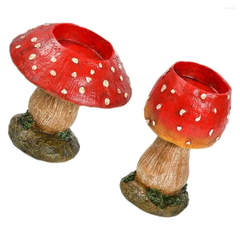 Portacandele 2 pezzi portafunghi cono in resina mini candeliere per feste a forma di decorazione per la casa