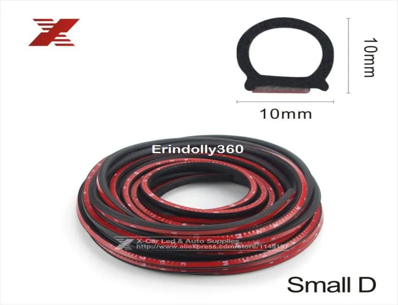 small dshape 4 meter 3m adhesive car rubber seal sound insulation car door sealing strip weather strip for engine hood car boot7106100