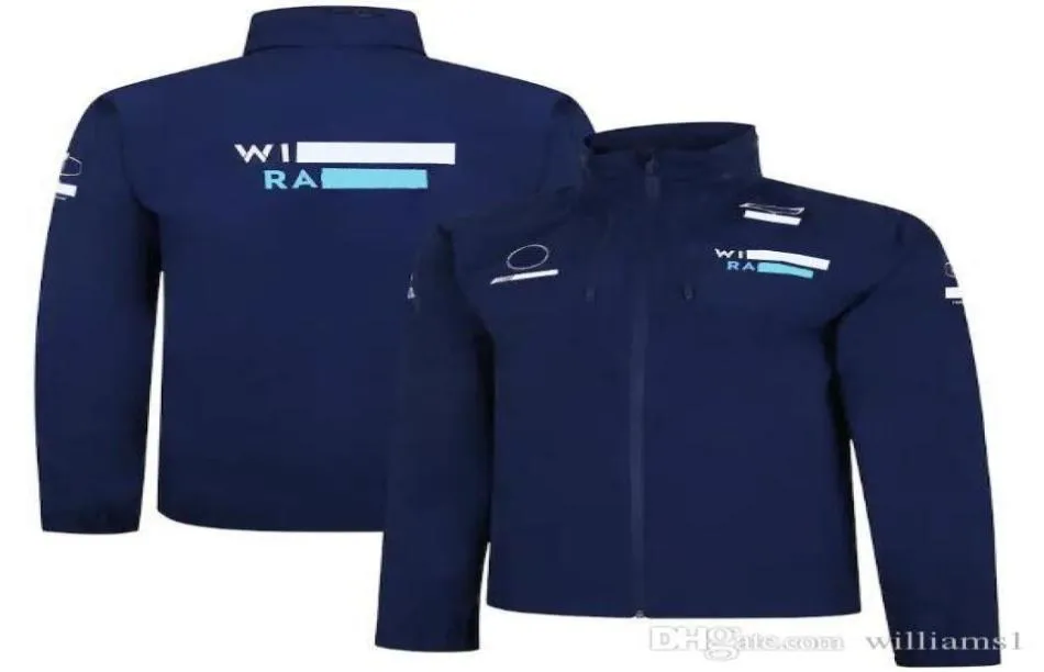 2021F1 레이싱 팀 Williams Zip Jacket Men039S Long Sleeve Sweater 내리막 길이는 사용자 정의 할 수 있습니다 .6595820