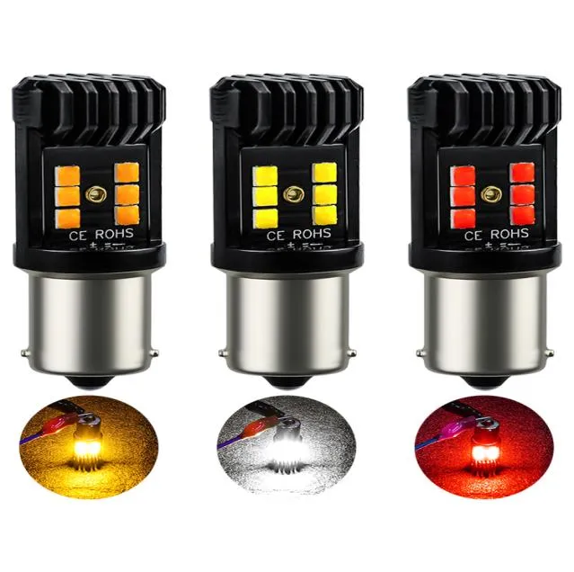 XUANYAN 2PCS 1156 BA15S P21W LED BULB CANBUS CAR BRAKE LIGHTS 3030 12SMD 36W STROBE LIGHT 936V 6500K8462444