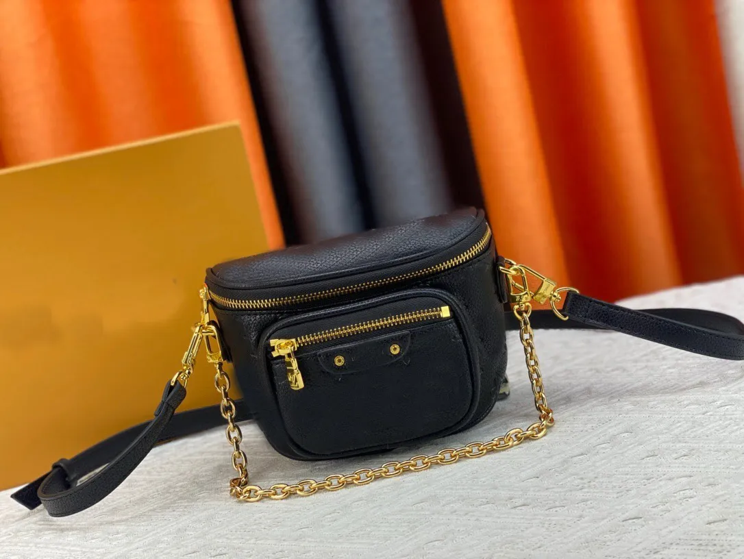 10a Mirror Designer Bag Mini Bumbag midja Väska äkta läder Kvinnor Handväska kvalitetsbelagd duk crossbody väska med låda l241 grossistklassisk designer tote väska