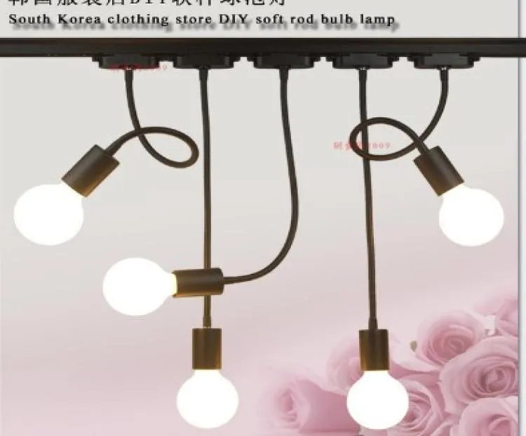LED-slangspoor schieten E26 E27 lamp lange staaf buiglicht kledingwinkels volgens tekening van de achtergrond muurspoorlicht4062932