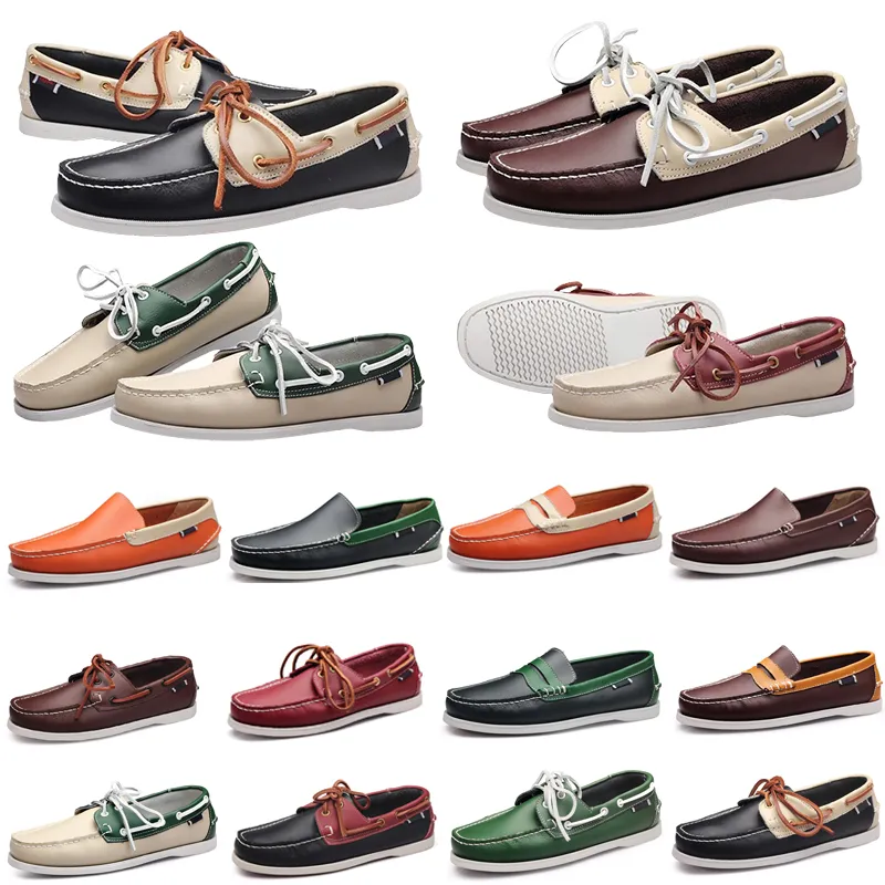 Кожаные новые бренды моды Men Men Top Business Designer Loafers Loafers Уэтанные черные туфли оксфордская дышащая формальная свадебная обувь 38-4 82