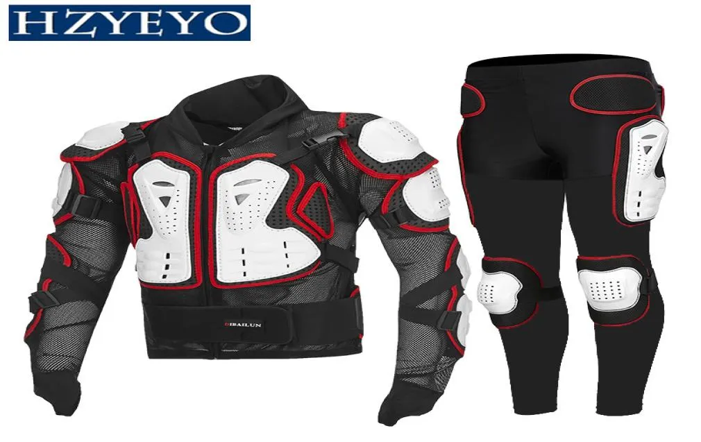 Armatura per motocicletta Abbigliamento Tute Motocross Ingranaggi Pantaloni lunghi Protezione Moto Armadura Racing Paraschiena HZYEYO D2329647007