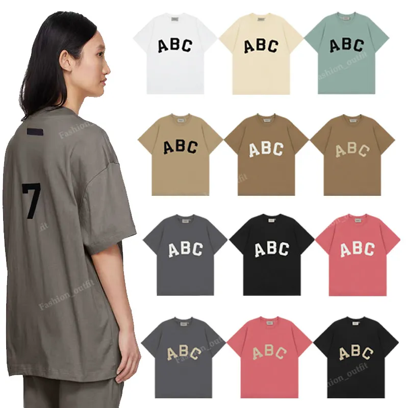 American Tide Summer Cotton Kurzarm-Herren- und Damenmodelle, einfarbig, atmungsaktiv, locker, sportlich, vielseitig, halbärmeliges T-Shirt