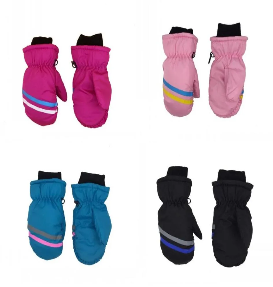 Crianças luvas de neve de esqui padrão geométrico infantil luvas de snowboard inverno quente esqui engrossar luva à prova dwindproof água à prova de vento ao ar livre glov9713488