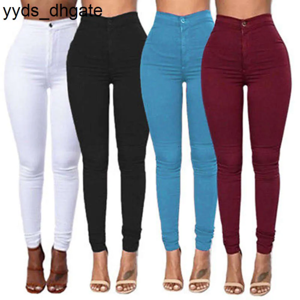 Jeans viola Denim nero Leggings skinny in denim da donna a vita alta Pantaloni bianchi Pantaloni a matita elasticizzati a vita alta Taglie forti 8YOV