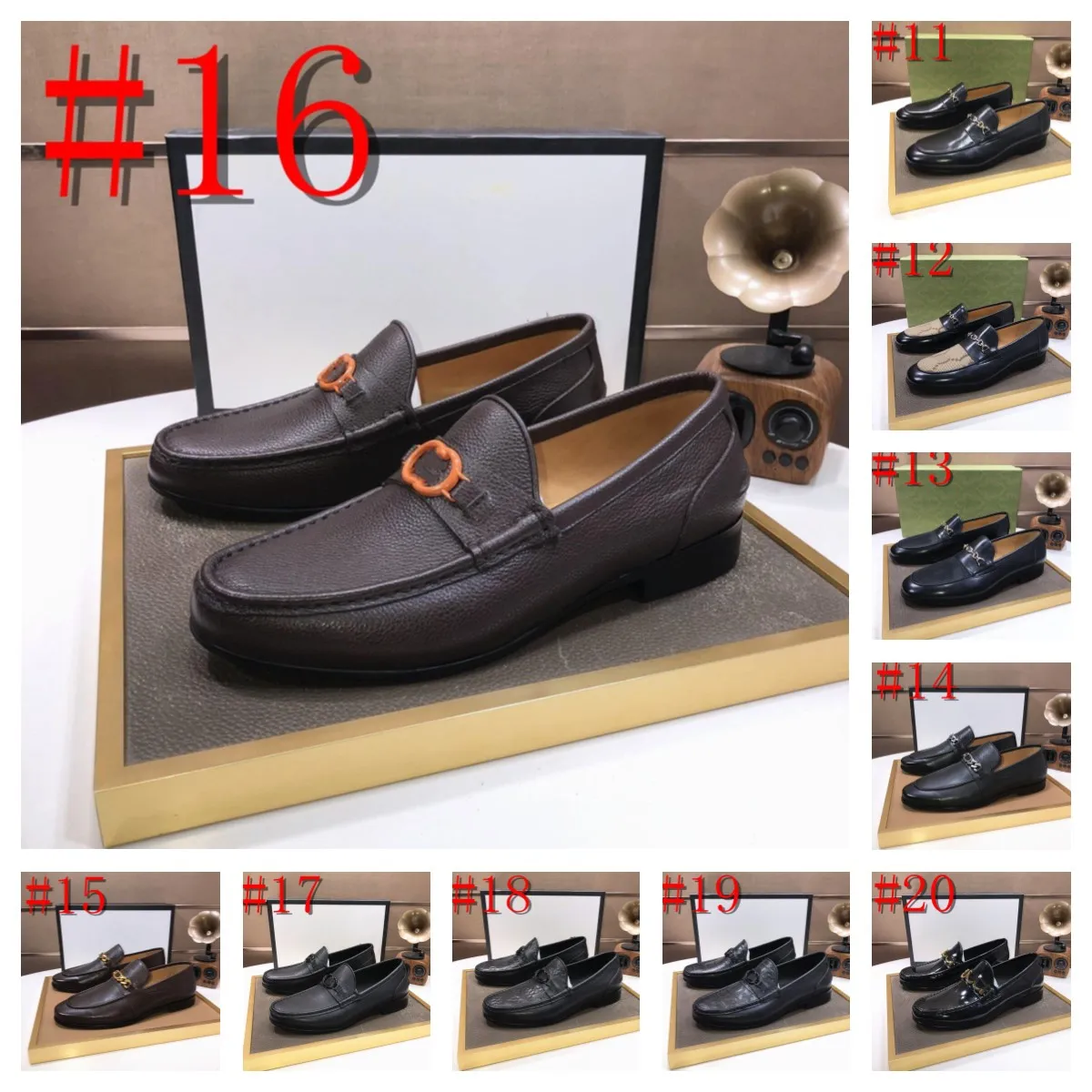 2024 Luxury Designer Men's Oxford Shoes Black Brown Snake Skin Print Casual Dress Man Shoes Soe Up Point Toe Leather Shoes for Men Storlek 6.5-12