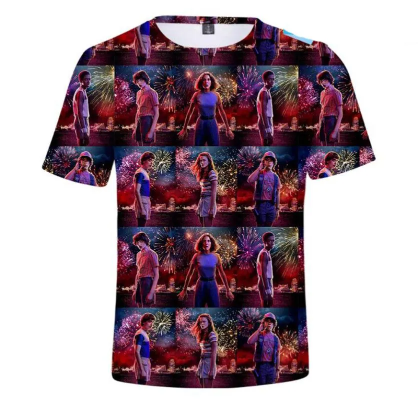 Stranger Thing 3D T Shirt Abbigliamento maschile Magliette Uomo Estate Maglietta Men039s Stranger Things Stagione 3 Maglietta a maniche corte Top T4731598