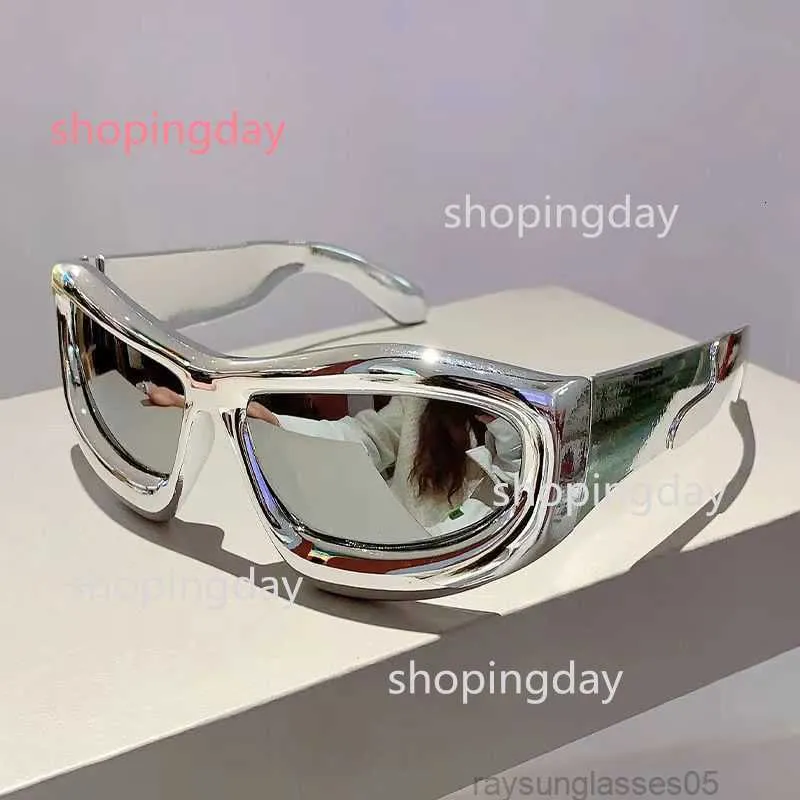 Sunglasses Y2k Sports Steampunk Women Men Brand Designer Rectangle Punk Sun Glasses Ladies Trend Goggles Silver Mirror Eyeglass 017BNX