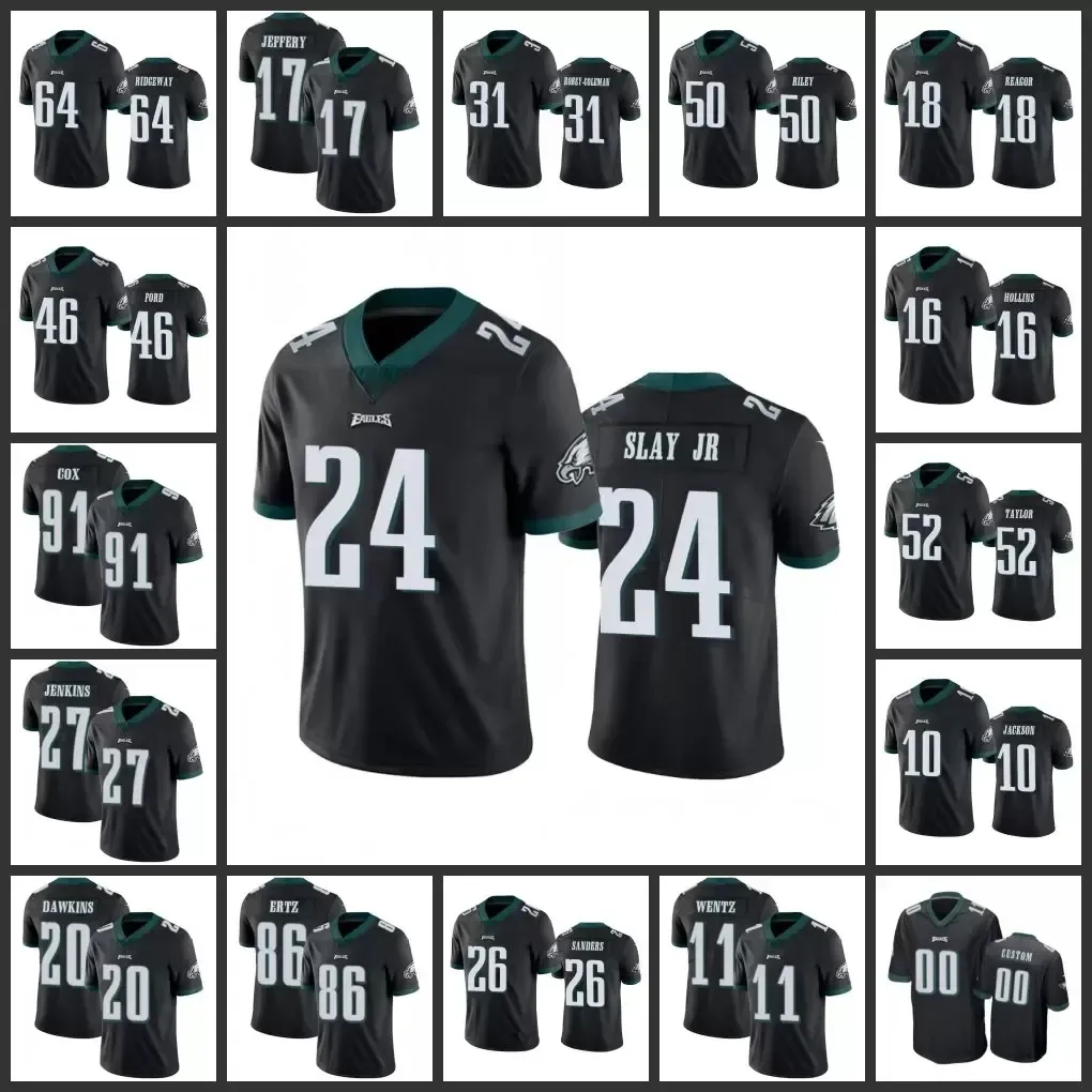 17E Philadelphia''eagles''men #11 Carson Wentz 86 Zach Ertz 18 Jalen Reagor''''women Youth Custom Black Vapor Limited Jersey