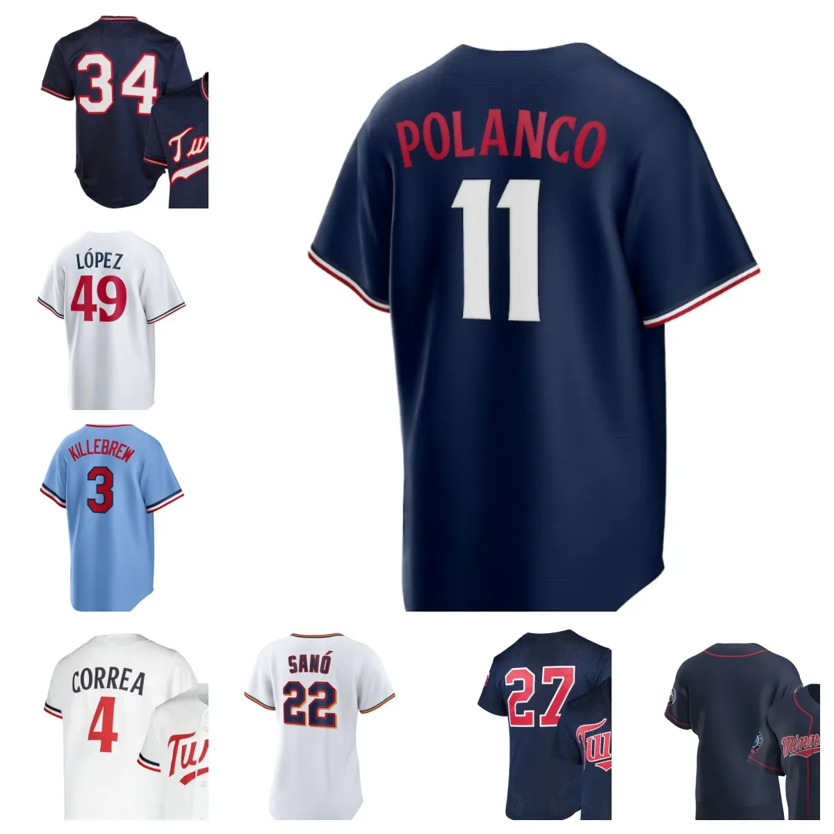 Personnaliser 26 Max Kepler 19 Alex Kirilloff 9 Trevor Larnach 20 Emmanuel Rodriguez 38 Matt Wallner 25 Byron Buxton 84 Ryan Jensen taille enfant-6XL