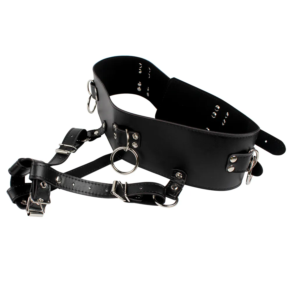 Female Masturbator Forced Orgasm Belt Sex Toys for Women PU Leather SM Bondage Chastity Harness Strap Magic Wand Holder