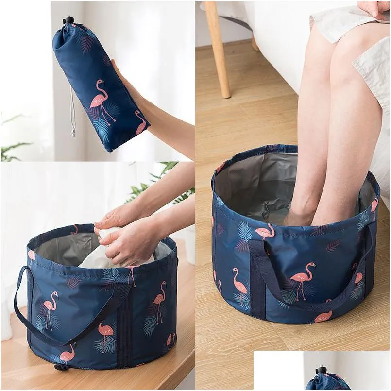 Bath Tools Accessories Best Selling Collapsible Basin Portable Travel Laundry Footbath Outdoor Supplies Household Cleaning Tool Bucket Dhk51