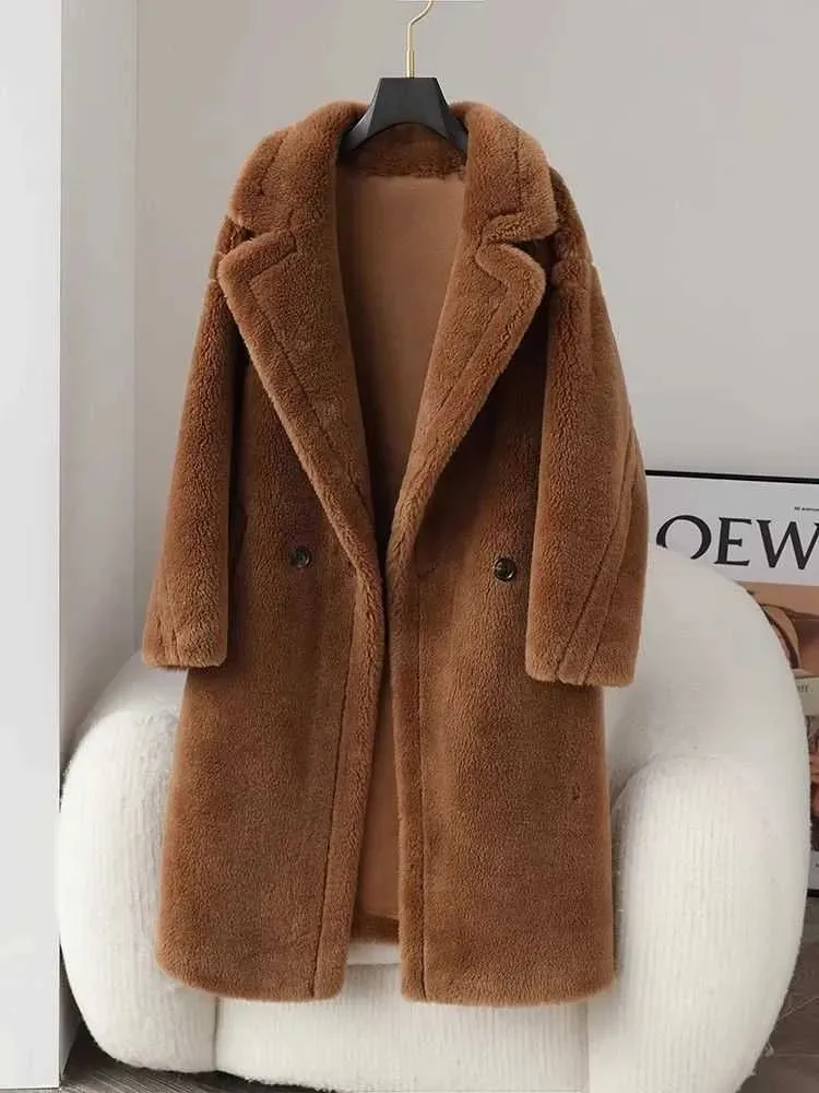 Coat de cachemire moncier de haute qualité Maxmaras Labbro Coat 101801 Pure Wool M Famille 101801 Italian Wool Women's New High End Laine Mid-Longueur