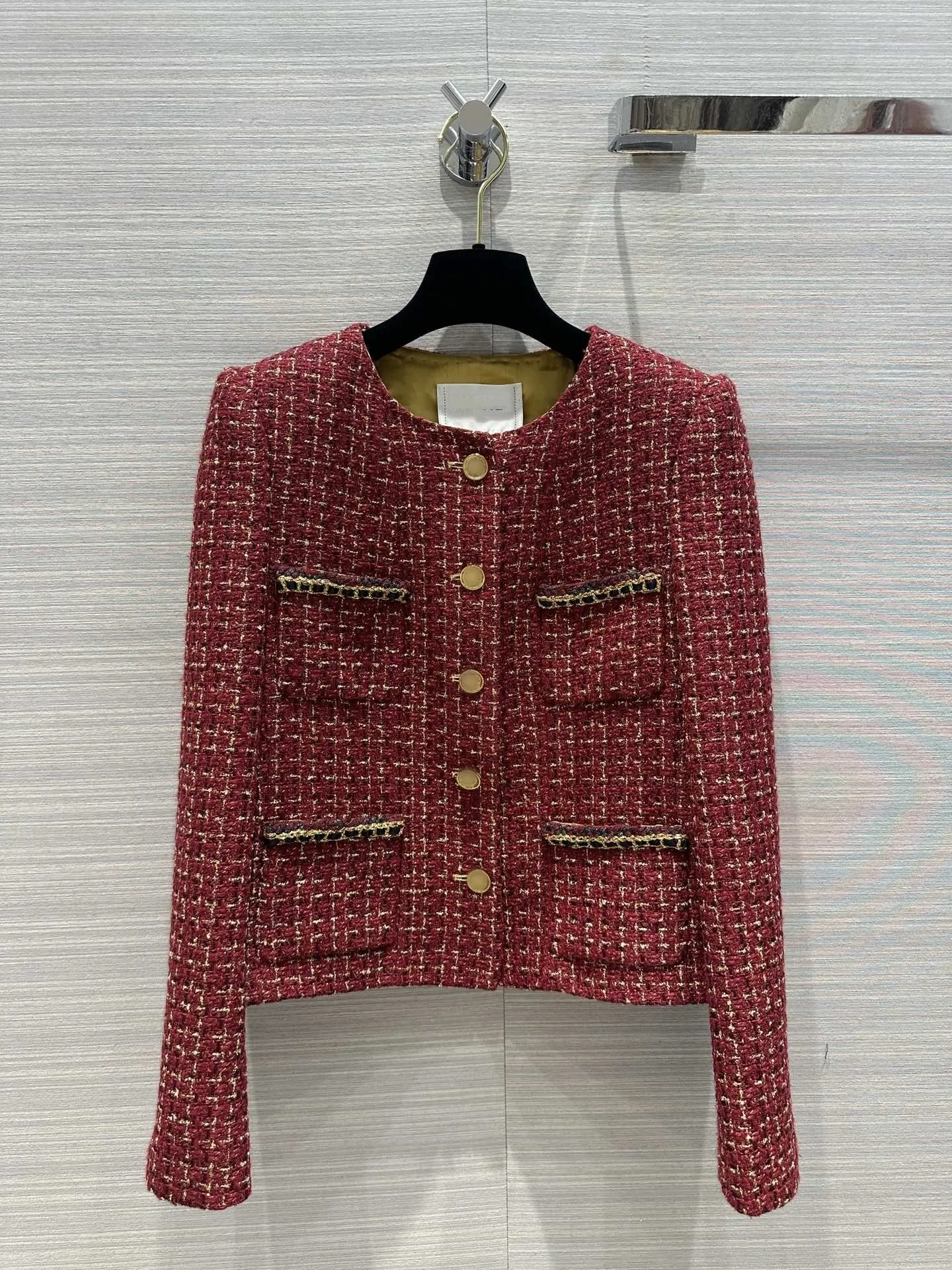 2024 New Spring Milan Runway Jackets O Neck Long Sleeve Women's Tops High End Jacquard Cardigan Designer Coats 0121-3