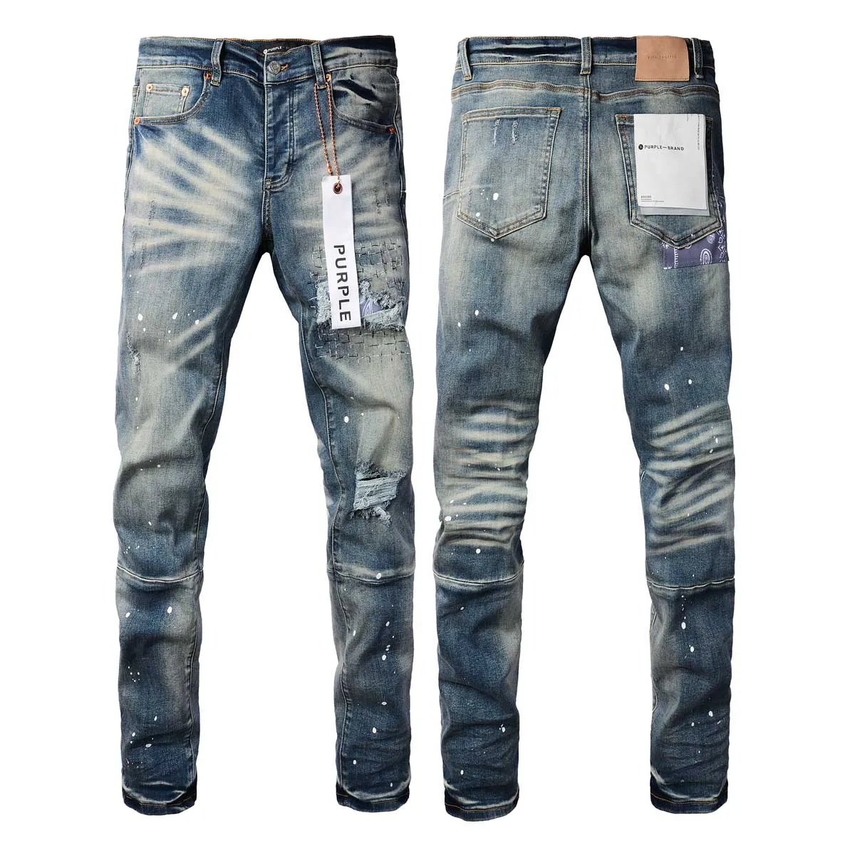 PURPLE BRAND 確実正規 【最終値下げ】 2024 Designer for Mens Purple Brand Jeans Skinny Motorcycle Trendy