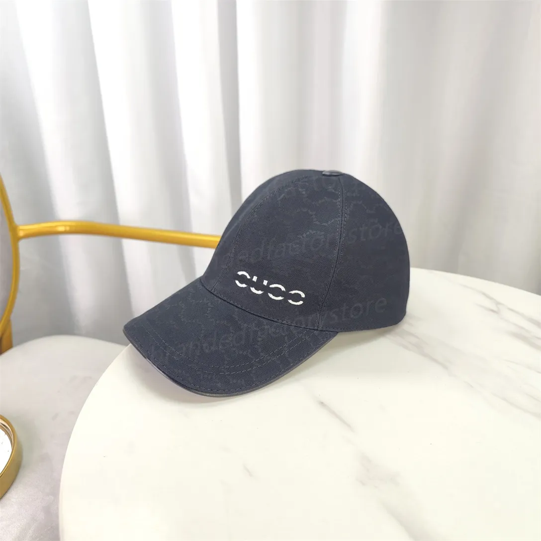 Men Designer Baseball Hat Woman Fashion for Snapback Snapback Golf Sun Cap Classic Letter Summer Canvas قابلة للتعديل جودة عالية الجودة قبعة الشاحنة السوداء بالجملة
